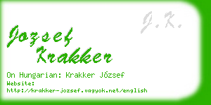 jozsef krakker business card