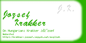 jozsef krakker business card